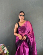 Wine Color 1-Minute Ready To Wear Georgette Saree With Blouse Piece - Image 8