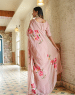 Light Pink Color Georgette 1 - Minute Ready to Wear Saree with Fully Stitch Blouse (Free Size) Up to 44 - Image 5