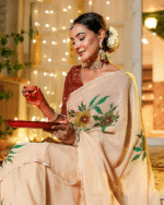 Brown Color Georgette 1 - Minute Ready to Wear Saree with Fully Stitch Blouse (Free Size) Up to 44 - Image 3