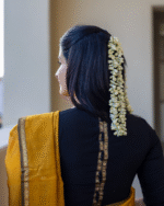 Mustard Yellow Premium Cotton Silk Saree With Classy Blouse and tassels - Image 2