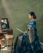 Blue Color Customer Favorite Soft Banarasi Silk Saree with Classy Bloue Piece - Image 2