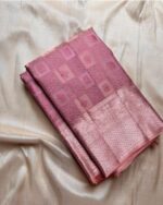 Light Pink Color New Drop Pure Golden Zari Work Soft Banarasi Silk Saree with Classy Bloue Piece
