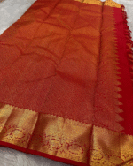 Red Color Viral Pick Soft Banarasi Silk Saree with Classy Bloue Piece - Image 2