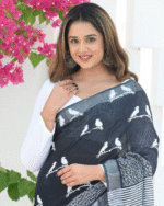 Black Color Recent Drop Soft Banarasi Silk Saree with Classy Bloue Piece - Image 2