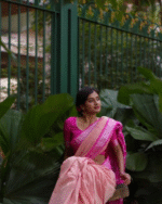 Pink Color Signature Line Soft Banarasi Silk Saree with Classy Bloue Piece - Image 2