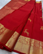 Red Color Customer Favorite Soft Banarasi Silk Saree with Classy Bloue Piece - Image 4