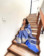 Blue Color Latest Drop Soft Banarasi Silk Saree with Classy Bloue Piece