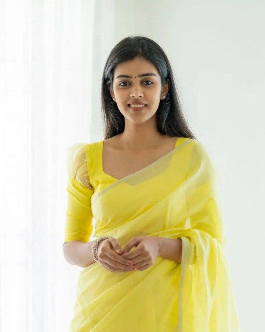 4 Lemon Yellow Color Curated Quality Soft Banarasi Silk Saree with Classy Bloue Piece - Image 1