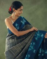 Blue Color Customer Favorite Soft Banarasi Silk Saree with Classy Bloue Piece - Image 4