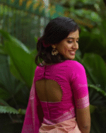 Pink Color Signature Line Soft Banarasi Silk Saree with Classy Bloue Piece - Image 3