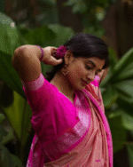 Pink Color Signature Line Soft Banarasi Silk Saree with Classy Bloue Piece - Image 4