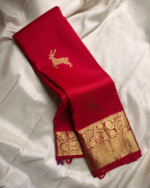 Red Color Customer Favorite Soft Banarasi Silk Saree with Classy Bloue Piece - Image 3