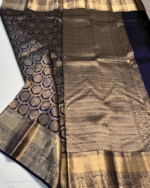Dark Blue Color Fresh Arrival Soft Banarasi Silk Saree with Classy Bloue Piece - Image 4