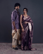 Dark Purple Color Now Available Soft Banarasi Silk Saree with Classy Bloue Piece - Image 7