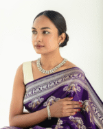Purple Color Luxury Edition Soft Banarasi Silk Saree with Classy Bloue Piece - Image 3