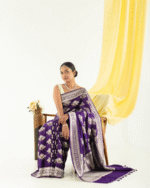 Purple Color Luxury Edition Soft Banarasi Silk Saree with Classy Bloue Piece