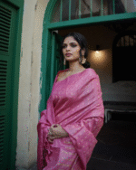 Light Pink Color Hot Right Now Soft Banarasi Silk Saree with Classy Bloue Piece - Image 9