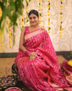 Pink Color Fresh Arrival Soft Banarasi Silk Saree with Classy Bloue Piece - Image 2
