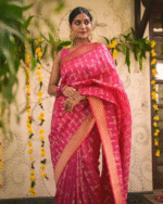 Pink Color Fresh Arrival Soft Banarasi Silk Saree with Classy Bloue Piece