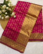 Pink Color Fresh Arrival Soft Banarasi Silk Saree with Classy Bloue Piece - Image 7