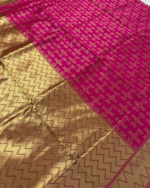 Pink Color Fresh Arrival Soft Banarasi Silk Saree with Classy Bloue Piece - Image 8