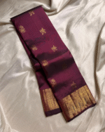 Purple Color Signature Line Pure Golden Zari Work Soft Banarasi Silk Saree with Classy Bloue Piece
