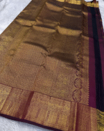Purple Color Signature Line Pure Golden Zari Work Soft Banarasi Silk Saree with Classy Bloue Piece - Image 3
