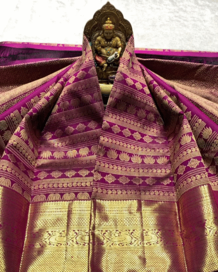 Purple Color Latest Drop Soft Banarasi Silk Saree with Classy Bloue Piece