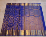 Blue Color Best Seller Pure Golden Zari Work Soft Banarasi Silk Saree with Classy Bloue Piece