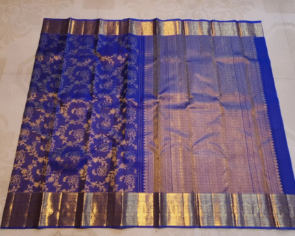 Blue Color Best Seller Soft Banarasi Silk Saree with Classy Bloue Piece