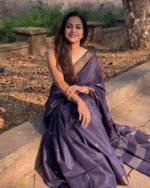 Purple Color Viral Pick Soft Banarasi Silk Saree with Classy Bloue Piece - Image 6
