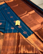 Navy Blue Color Best Seller Soft Banarasi Silk Saree with Classy Bloue Piece - Image 3