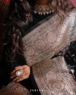 Black Color Going Fast Soft Banarasi Silk Saree with Classy Bloue Piece - Image 3