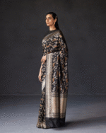Black Color Most Wanted Soft Banarasi Silk Saree with Classy Bloue Piece - Image 6