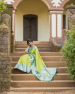 Parrot Green Color Luxury Edition Soft Banarasi Silk Saree with Classy Bloue Piece - Image 6