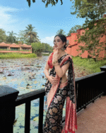 Black And Red Color Signature Line Soft Banarasi Silk Saree with Classy Bloue Piece