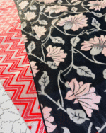 Black And Red Color Signature Line Soft Banarasi Silk Saree with Classy Bloue Piece - Image 7