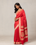 Red Color Just Released Soft Banarasi Silk Saree with Classy Bloue Piece - Image 2
