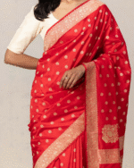 Red Color Just Released Soft Banarasi Silk Saree with Classy Bloue Piece - Image 3