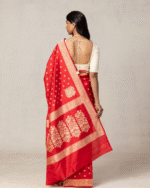 Red Color Just Released Soft Banarasi Silk Saree with Classy Bloue Piece - Image 4