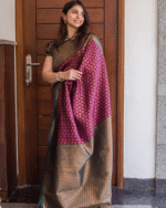 Purple Color Latest Drop Soft Banarasi Silk Saree with Classy Bloue Piece