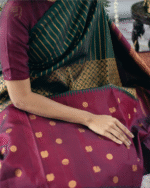 Green And Purple Color Going Fast Soft Banarasi Silk Saree with Classy Bloue Piece - Image 5