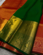 Red Color Latest Add Pure Golden Zari Work Soft Banarasi Silk Saree with Classy Bloue Piece - Image 5
