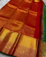 Red Color Latest Add Pure Golden Zari Work Soft Banarasi Silk Saree with Classy Bloue Piece - Image 4
