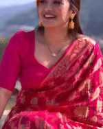 Pink Color Recent Release Soft Banarasi Silk Saree with Classy Bloue Piece - Image 4