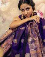 Purple Color Latest Arrival Soft Banarasi Silk Saree with Classy Bloue Piece - Image 3