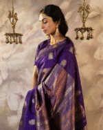 Purple Color Latest Arrival Soft Banarasi Silk Saree with Classy Bloue Piece - Image 8