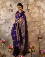 Purple Color Latest Arrival Soft Banarasi Silk Saree with Classy Bloue Piece - Image 9