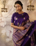 Purple Color Latest Arrival Soft Banarasi Silk Saree with Classy Bloue Piece - Image 10