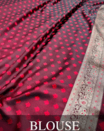 Maroon Color Going Fast Soft Banarasi Silk Saree with Classy Bloue Piece - Image 7